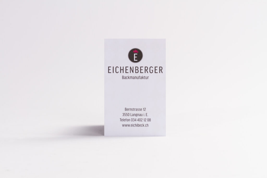 Visitenkarte, Bäckerei-Konditorei Eichenberger